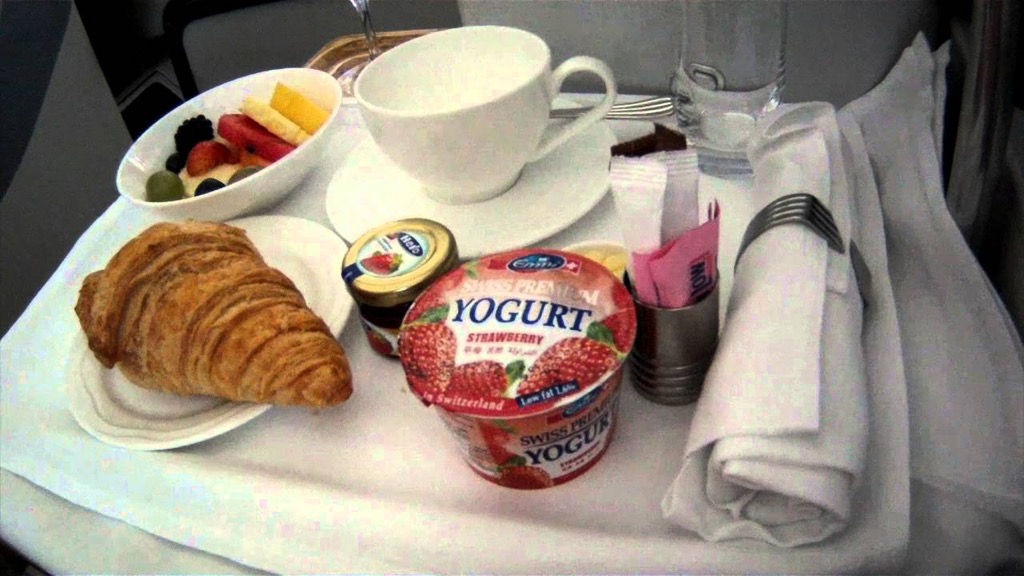 Emirates A380 Business Class Continential Breakfast