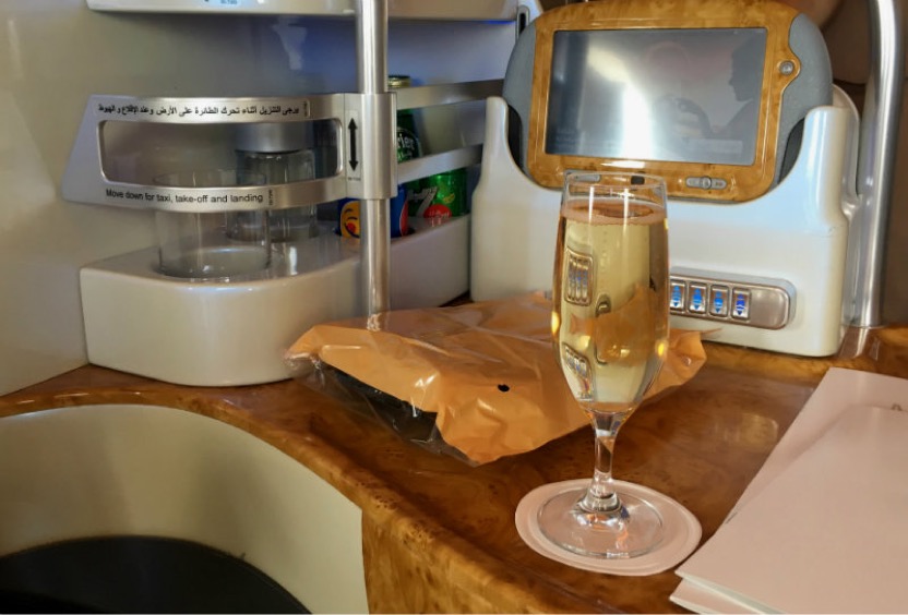 emirates Business Class Welcome