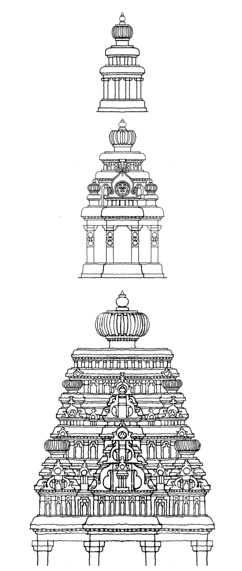 Nāgara Temple leading to proto-Latina form