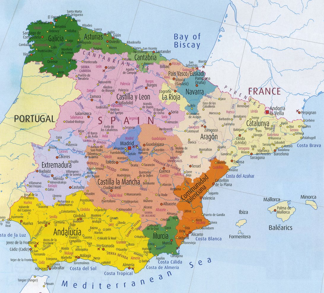 Administrative Map of Spain