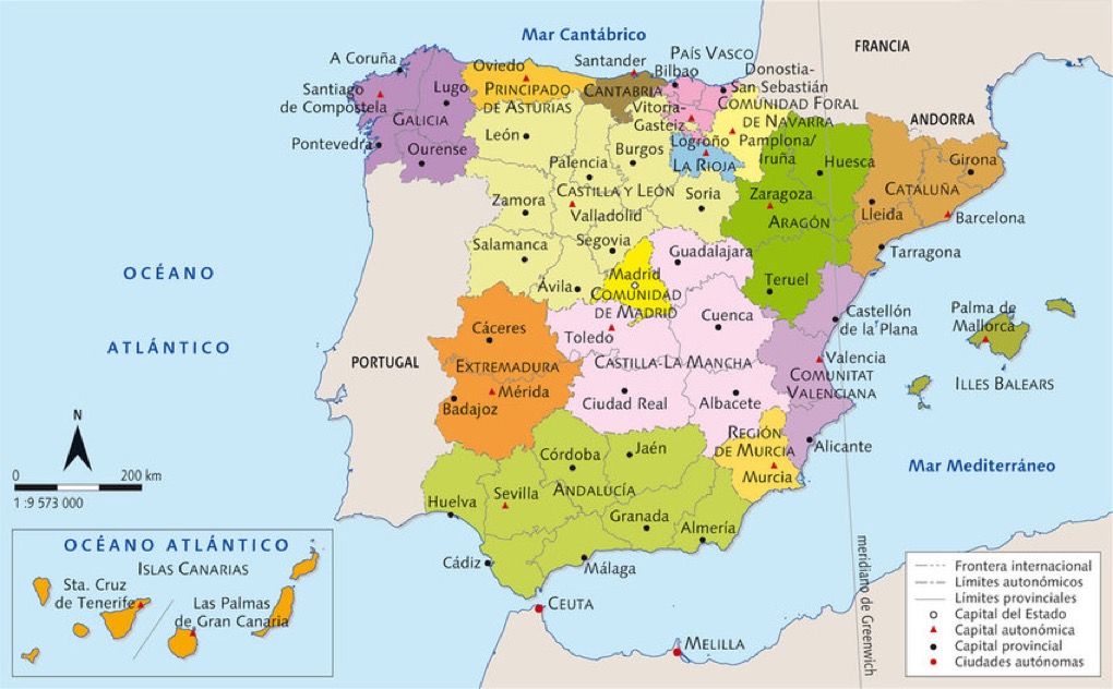 Spain Autonomous Communities and regions