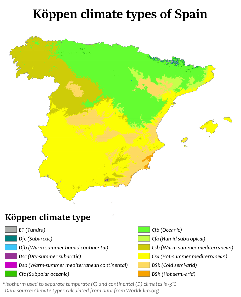 Spain Köppen