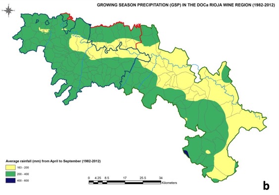 Growing Season Precipitation Rioja (1982-2012)