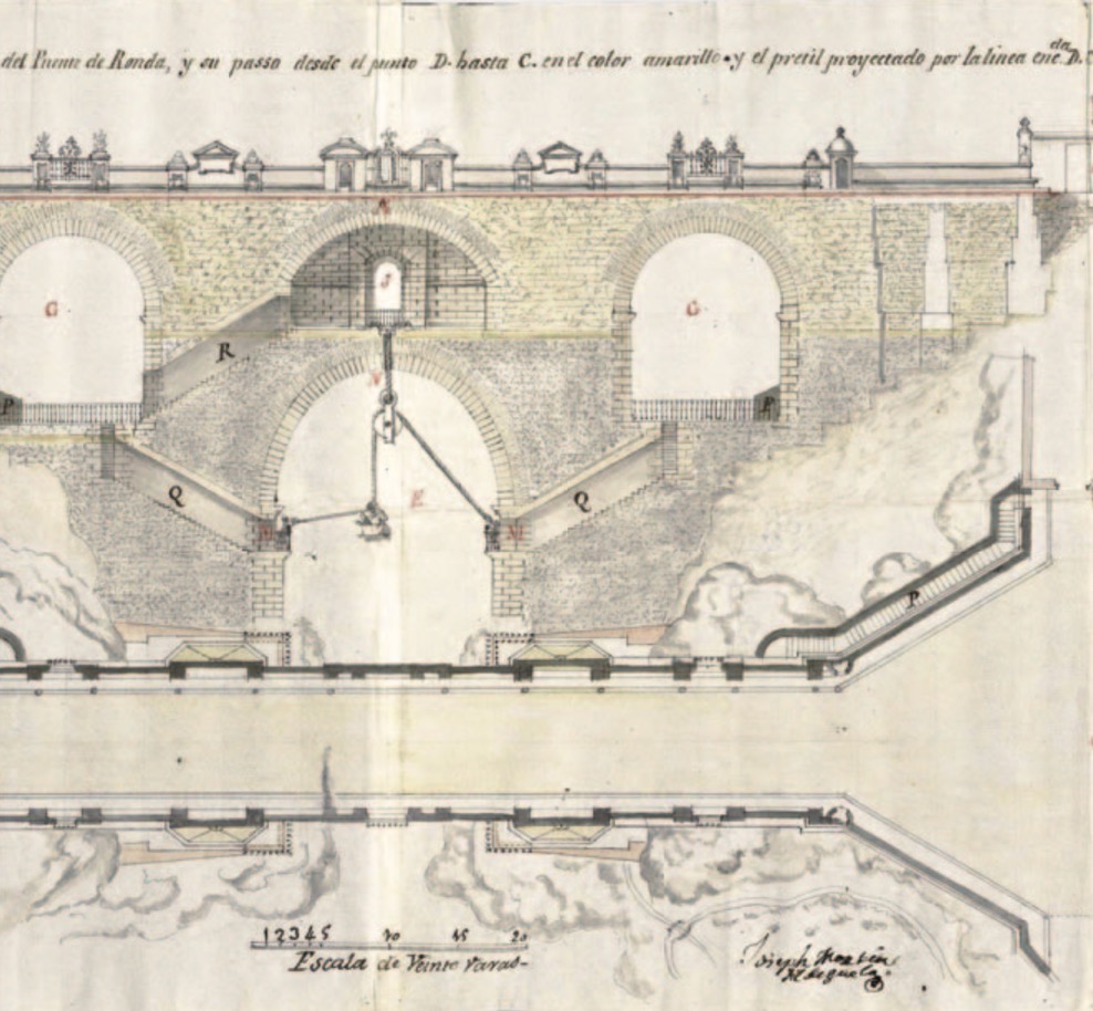 Aldehuela Bridge with lifting gear