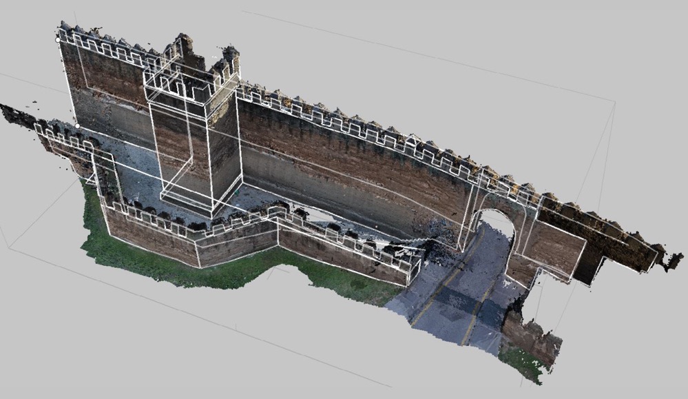 Section of the wall