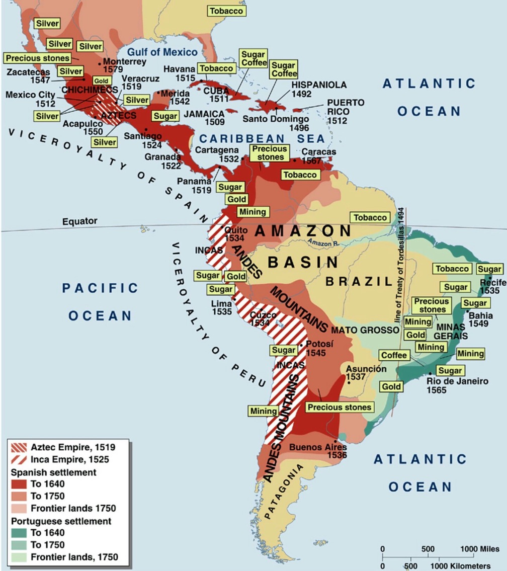 The American Empires of Spain and Portugal (1492-1750)